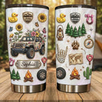 Floral Jeep Personalized 20oz Tumbler