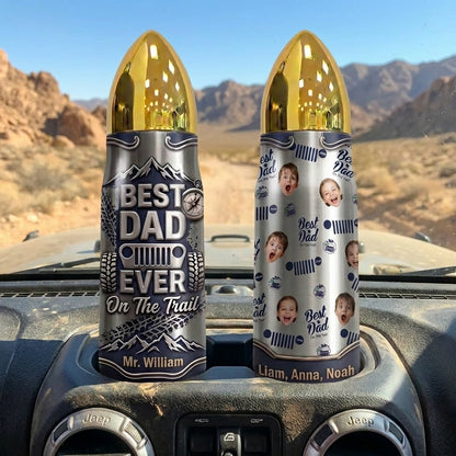 [Free Delivery] Best Dad Ever On The Trail Personalized Bullet Tumbler