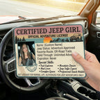 Certified Jeep Girl Personalized Acrylic Car Visor Clip