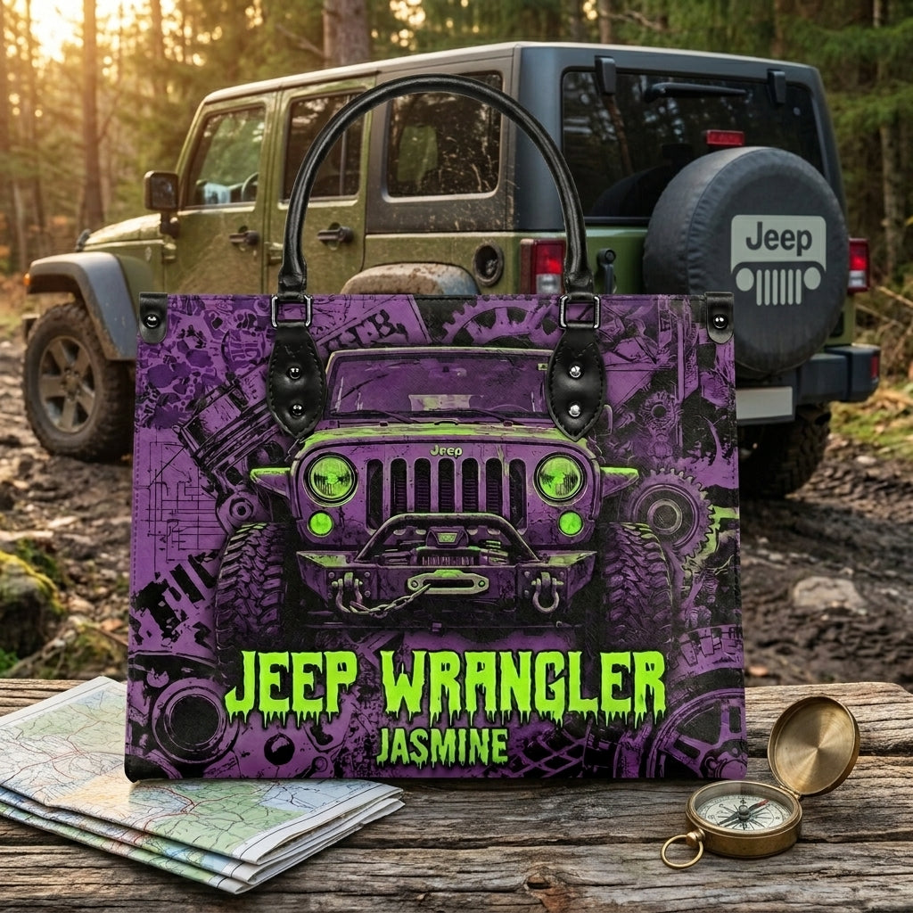 Jeep Wrangler Personalized Leather Bag + Free Wallet