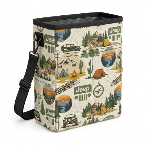 Jeep Pattern Car Trash Can
