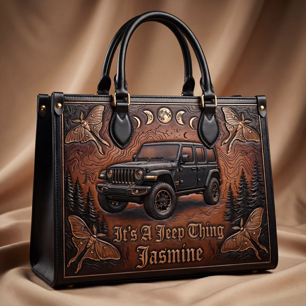 It's A Jeep Thing Personalized Leather Bag + Free Wallet