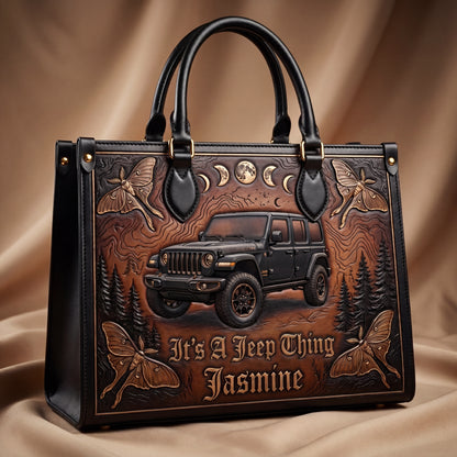 It's A Jeep Thing Personalized Leather Bag + Free Wallet