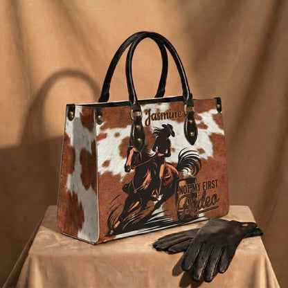 Not My First Rodeo Personalized Leather Bag
