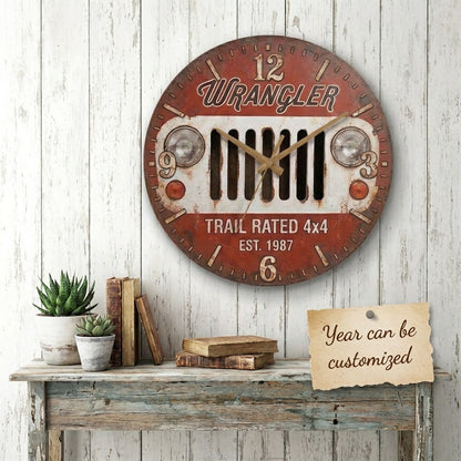Wrangler Personalized  Wooden Clock