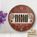 Wrangler Personalized  Wooden Clock