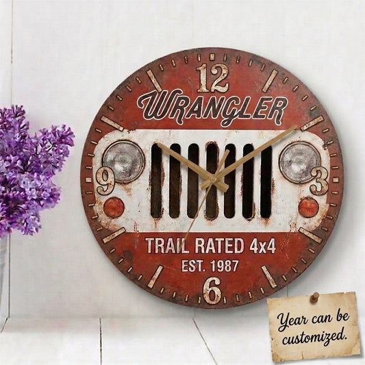 Wrangler Personalized  Wooden Clock