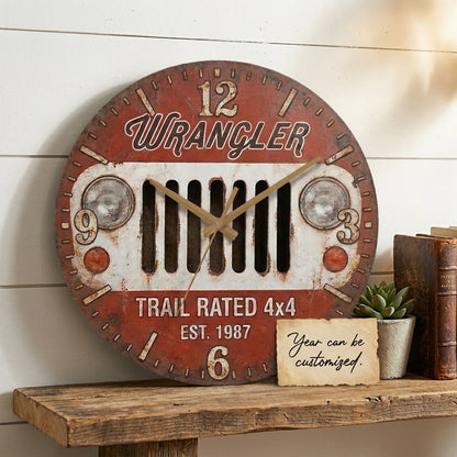 Wrangler Personalized  Wooden Clock