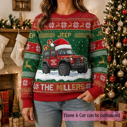 Santa Tiny Helper Personalized Ugly Sweatshirt