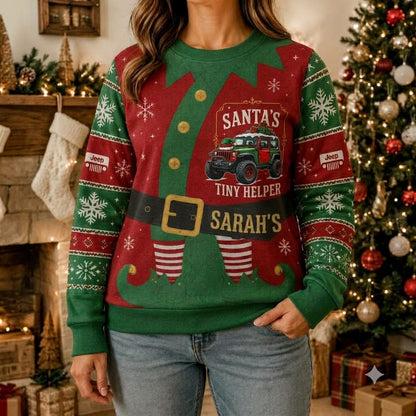 Santa Tiny Helper V2 Personalized Ugly Sweatshirt