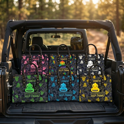 Jeep Thang Personalized Leather Bag + Free Matching Wallet