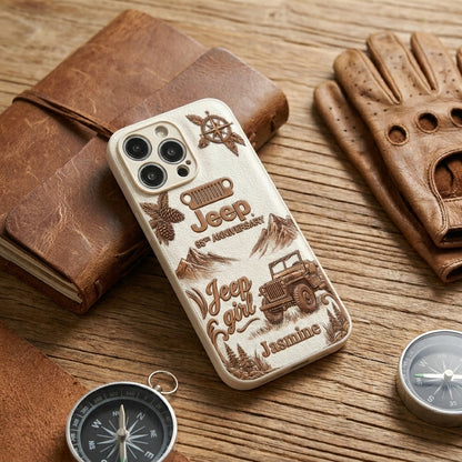 Jeep 85th Anniversary Personalized Leather Phone Case