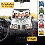 Drive Safe Daddy/Mommy V2 Personalized Acrylic Car Hanging