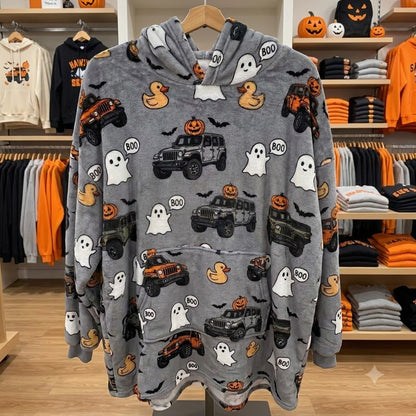 Duck Duck Boo Pattern Hoodie